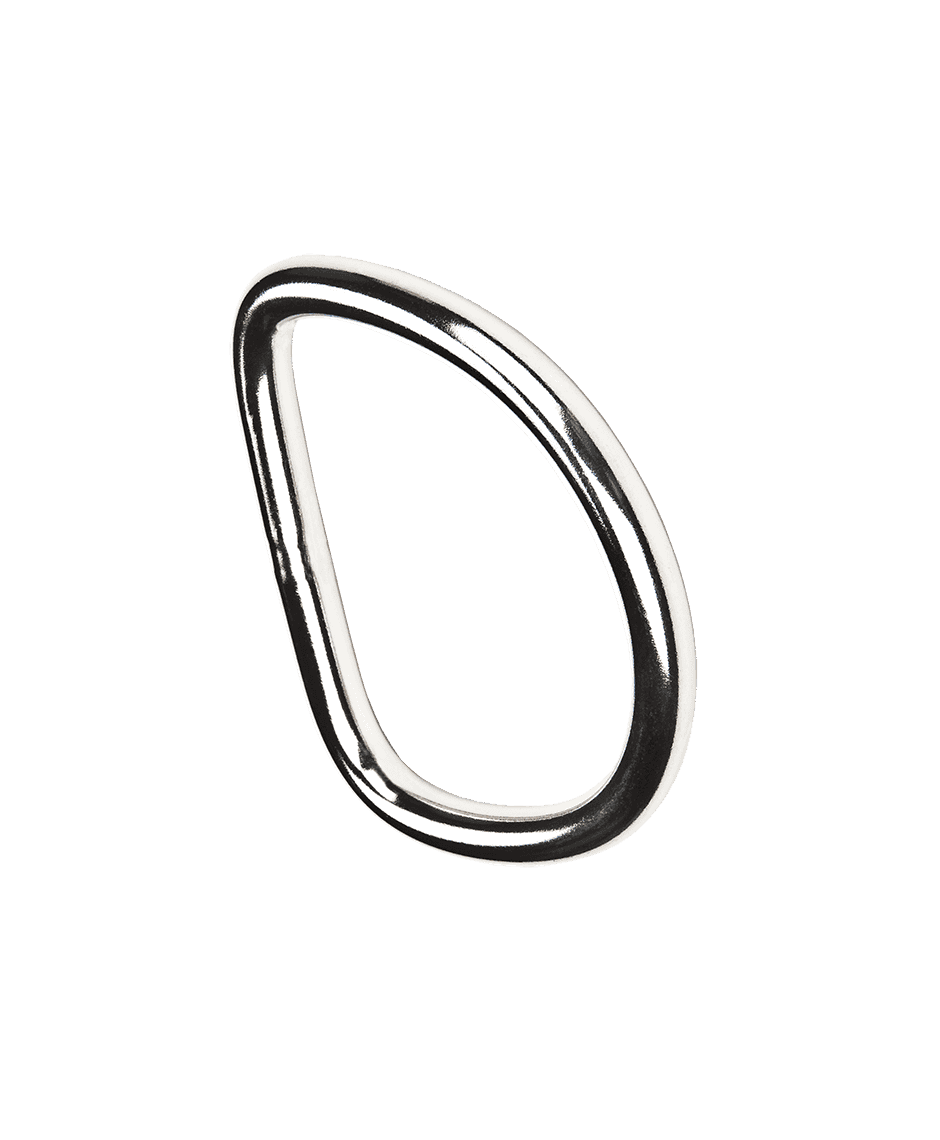 Argola em D direita XDEEP (6 mm de espessura)