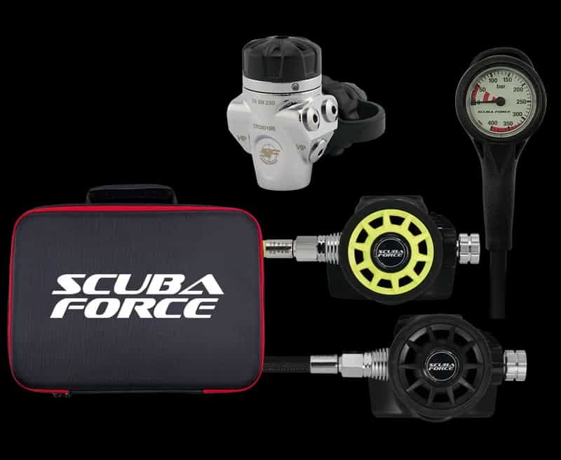 Conjunto de Regulador Scuba Force Black Devil REC Complete