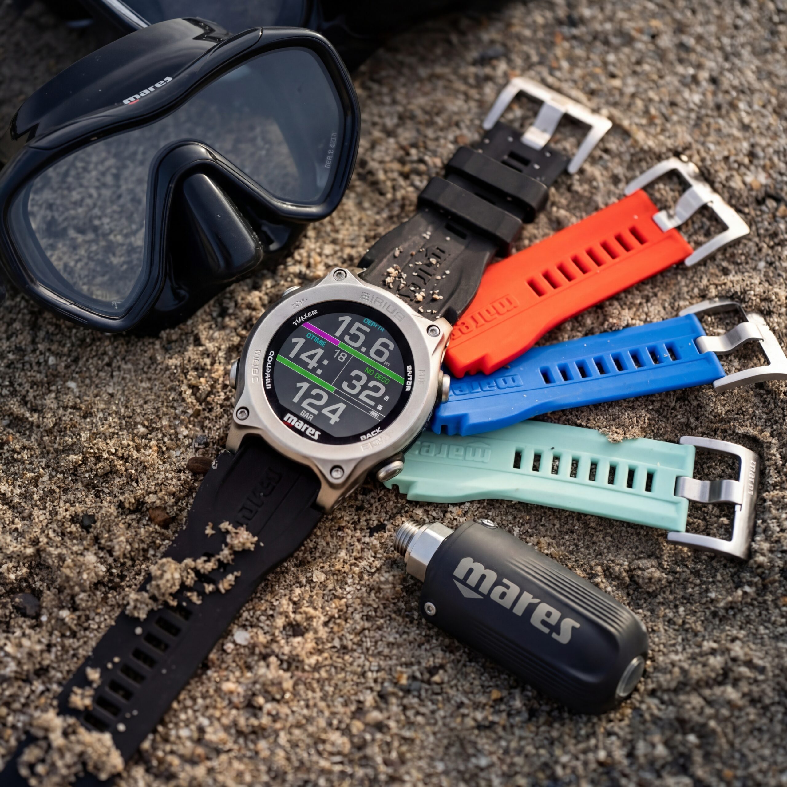 Mares Sirius Air-Integrated Dive Computer with Wireless Transmitter & Strap Kit